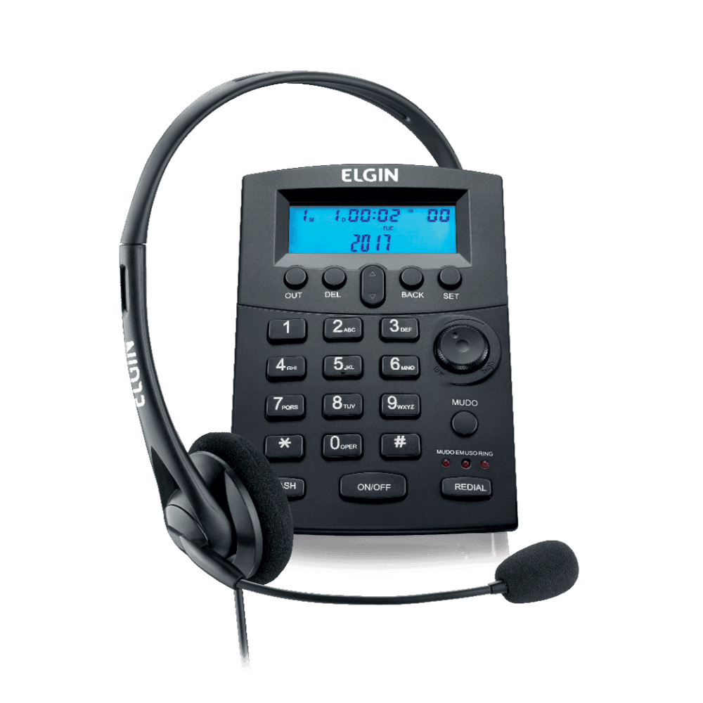 Telefone Elgin Headset Identificador Preto HST8000