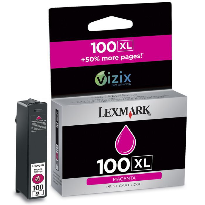Cartucho de Tinta Original Lexmark 100 XL 14N1070 Magenta