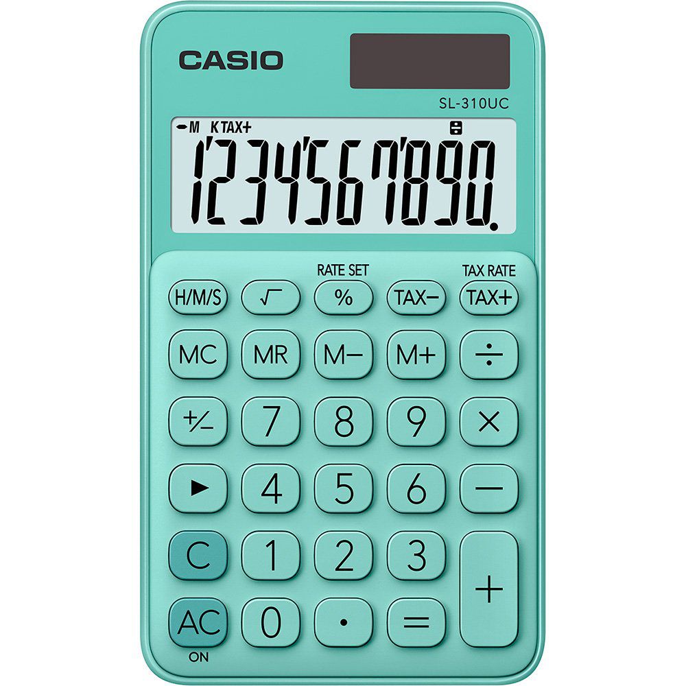Calculadora Casio de Bolso SL-310UC 10 Dígitos Turquesa