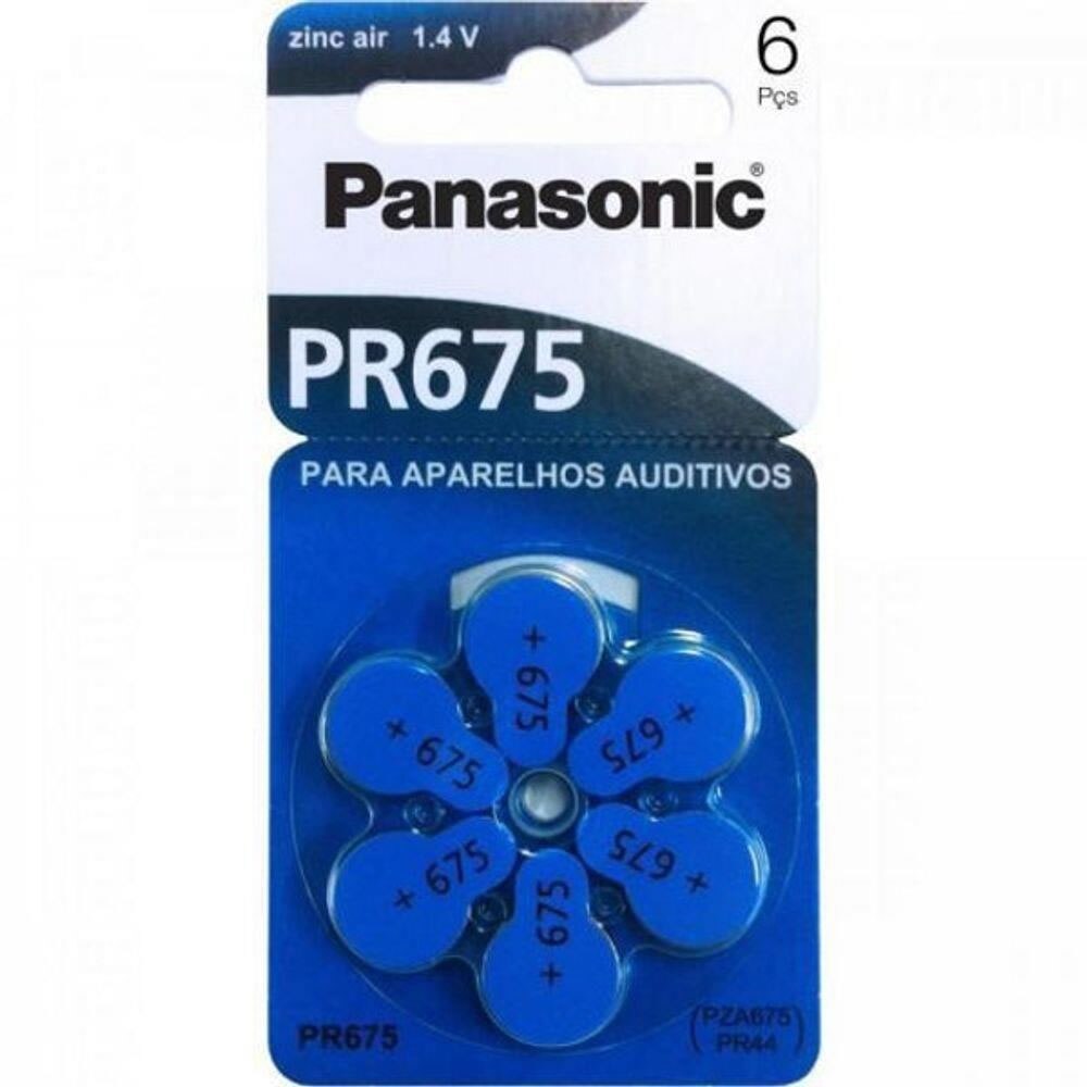 Bateria Auditiva Panasonic Zinco Ar 1,4V 605Mah 6 Unidades