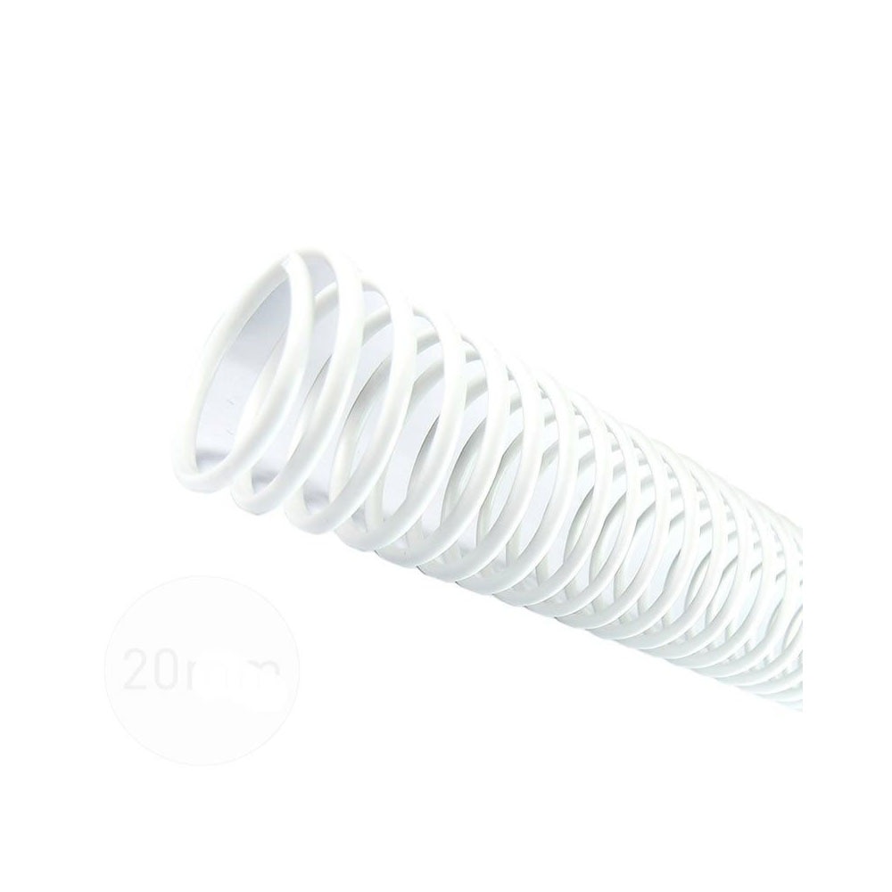 Espiral Para Encadernação 9mm Branco 100 Un. Para 50 Folhas