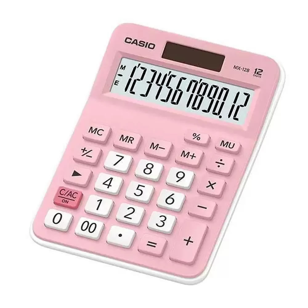 Calculadora MX-12B-PK Rosa Casio