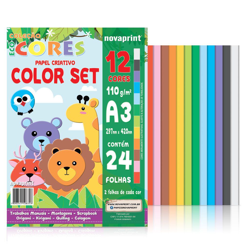 Bloco Color Set Ecocores A3 29,7X42,0 24 Fls