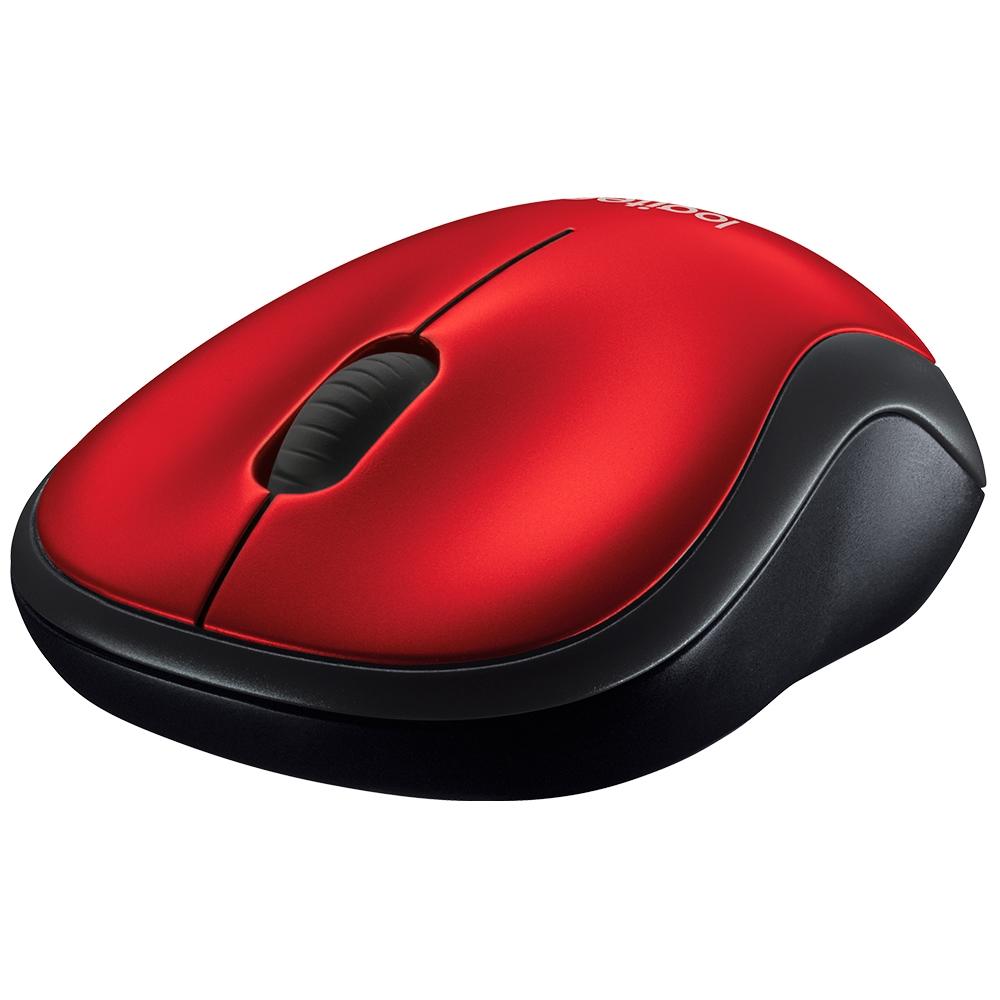 Mouse Mini Sem Fio RC Nano M185 Vermelho Logitech