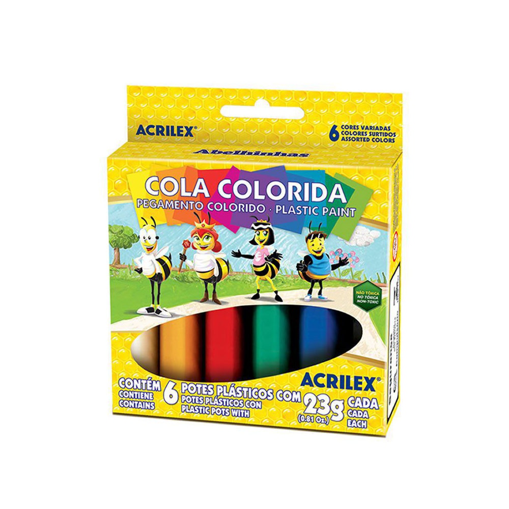 Cola Colorida 6 Cores Acrilex