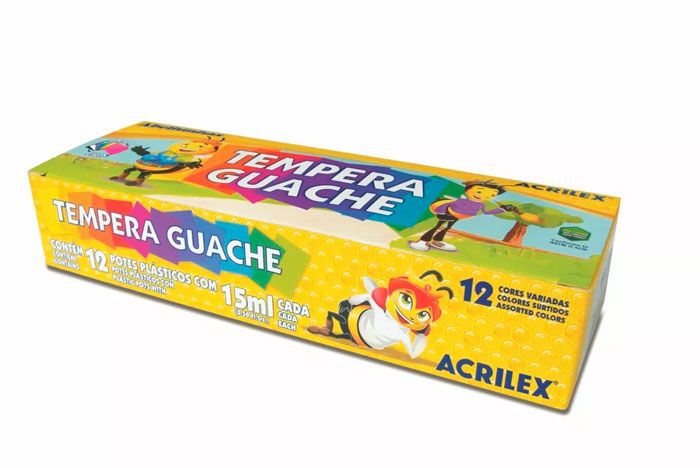 Tinta Guache 15ml 12 Cores Acrilex