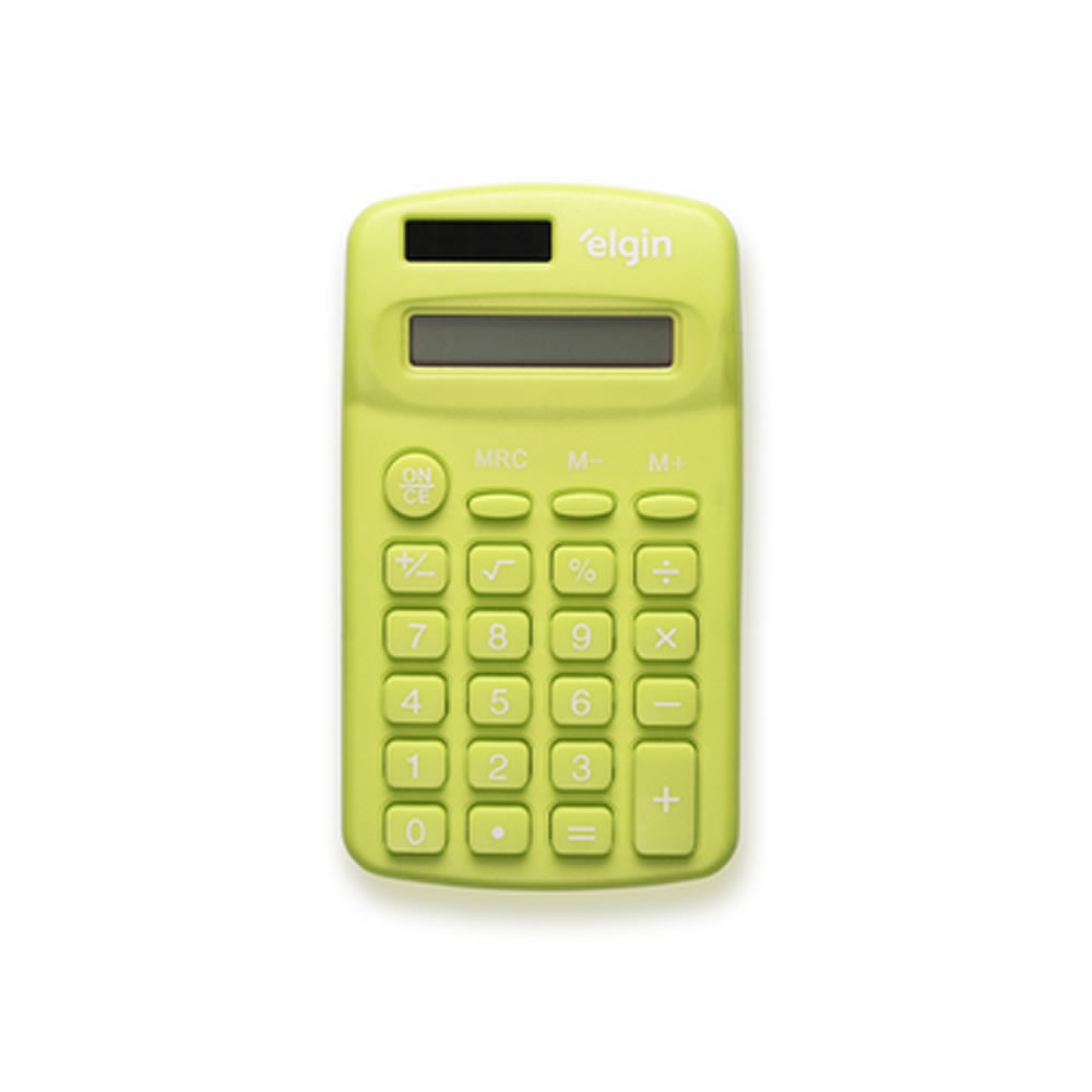 Calculadora de Bolso Verde 8 Dígitos Solar CB1485 Elgin