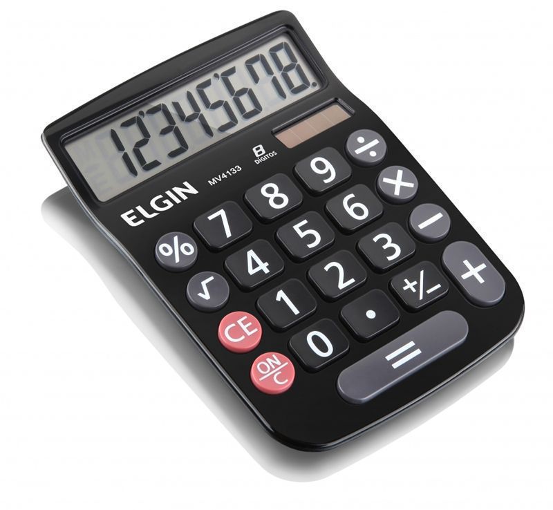 Calculadora de Mesa 8 Dígitos Preta MV-4133 Elgin