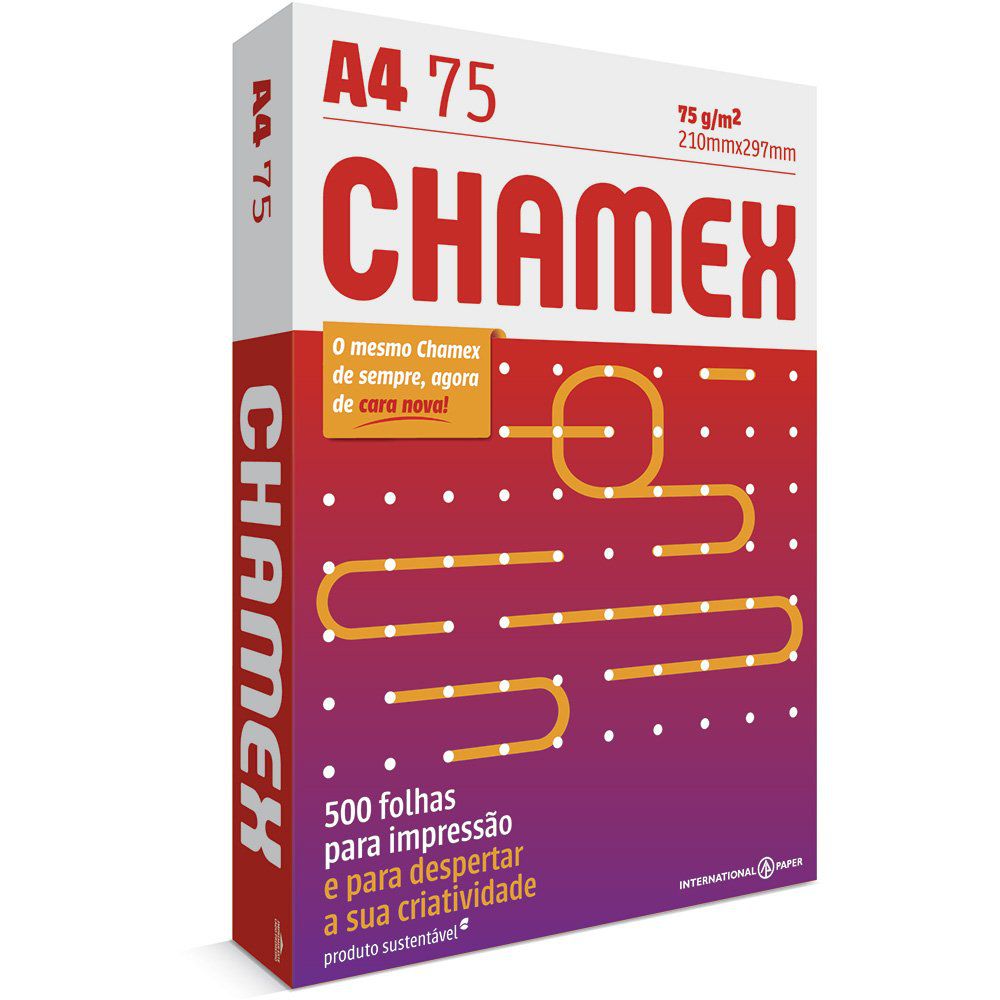 Papel A4 Chamex 75g 500 Folhas