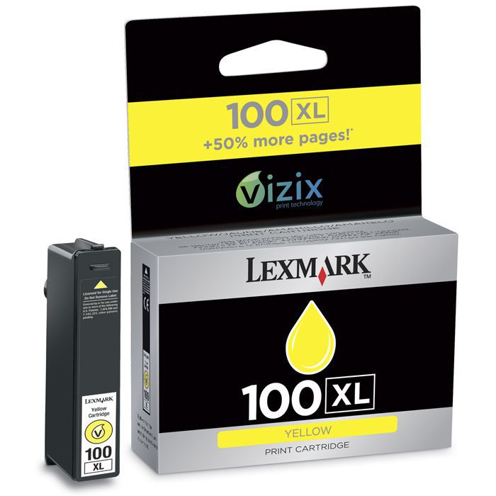 Cartucho de Tinta Original Lexmark 100 XL 14N1071 Amarelo