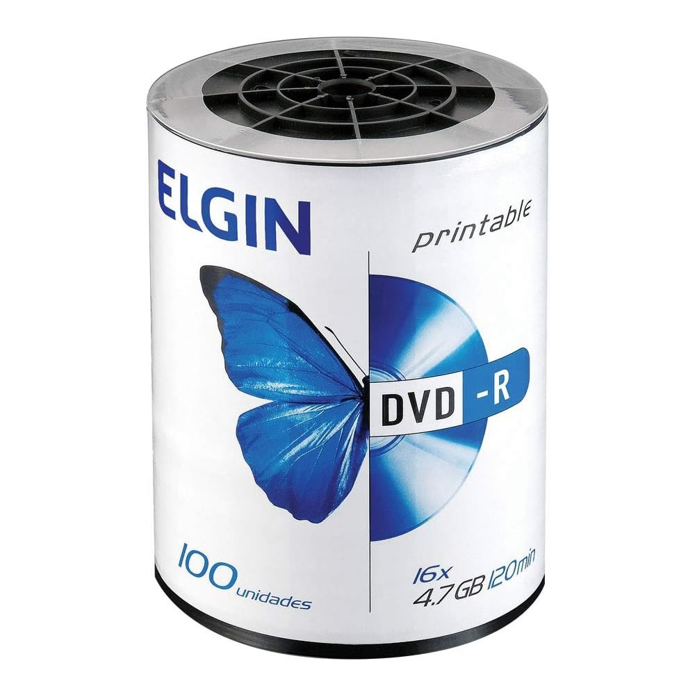 DVD+R Elgin 8,5 Gb 120 Min Printable 100 Un.