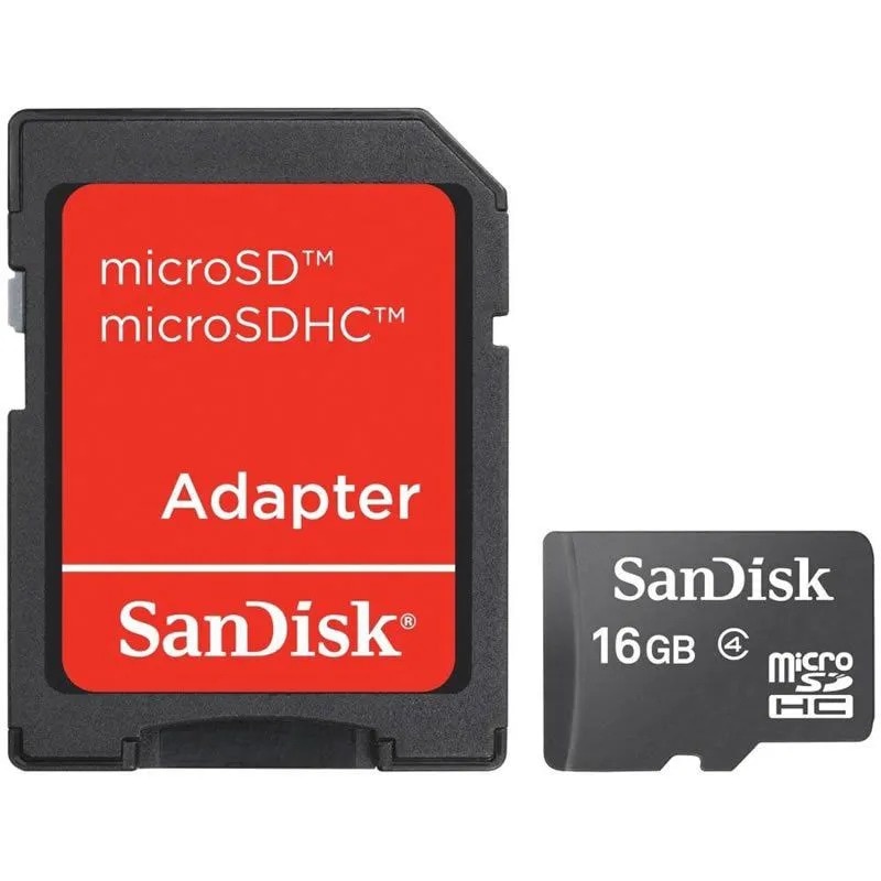 Cartão de Memória Sandisk 16gb MicroSD Com Adaptador