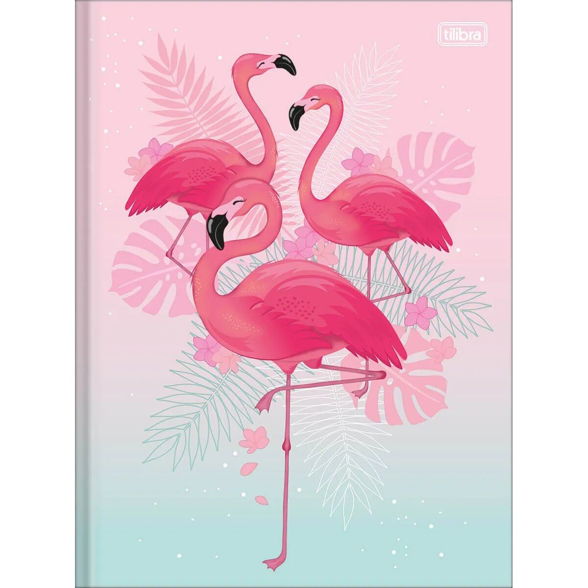Caderno Tilibra Capa Dura Costurado Universitário 80 Fls Flamingo Aloha