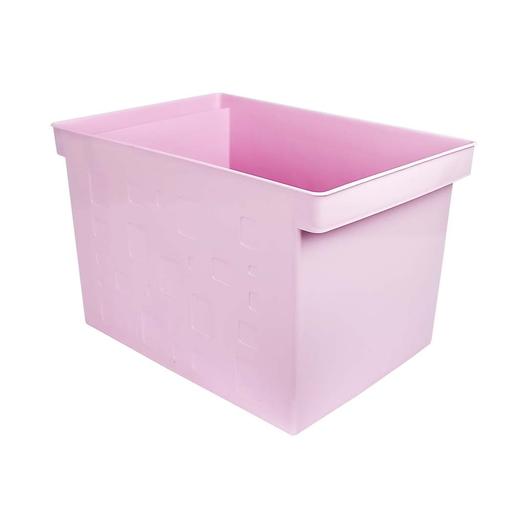 Caixa Arquivo Multiuso Larga Rosa Pastel Dello