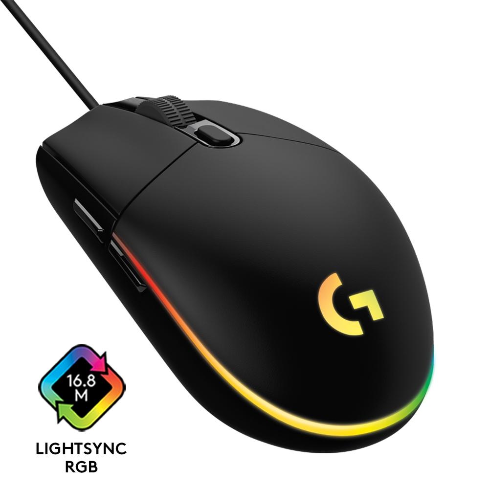 Mouse Gamer Logitech G203 USB RGB Ligthsync 8000 Dpi