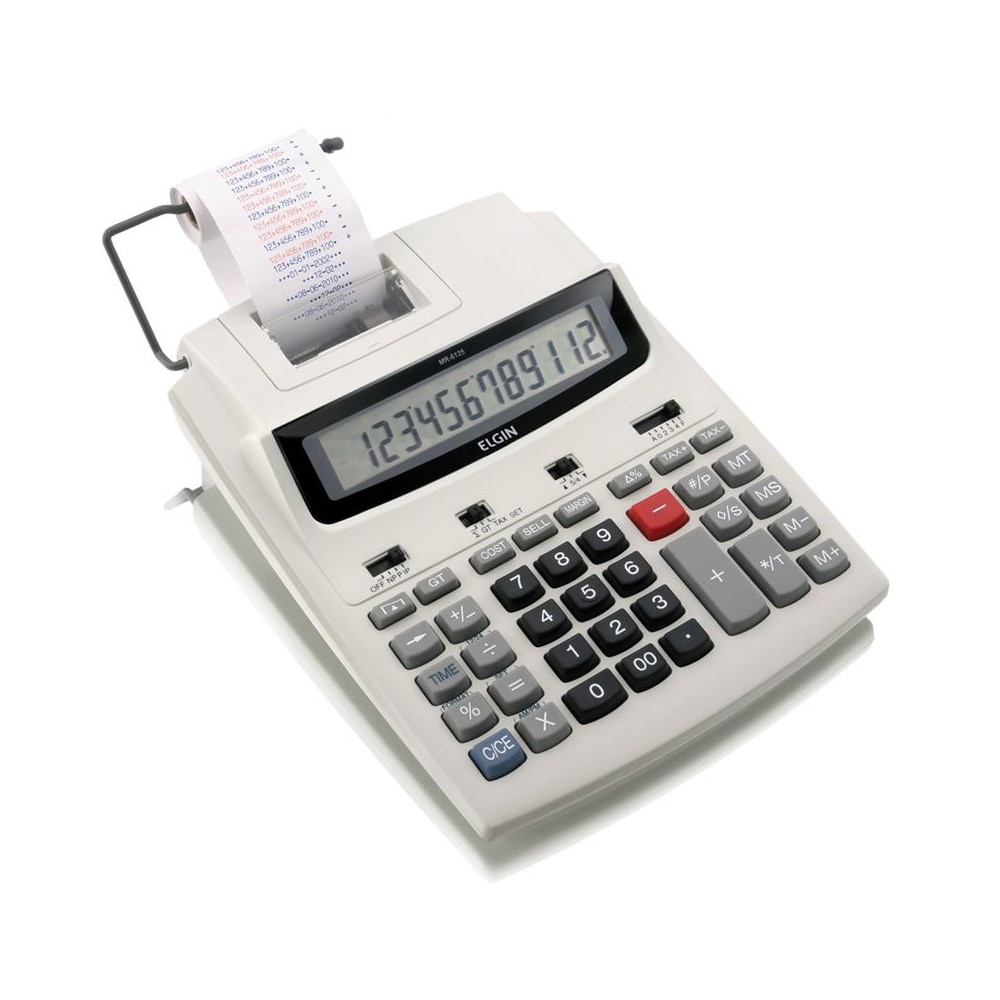 Calculadora de Mesa Com Bobina 12 Dígitos Leve MR-6125 Elgin
