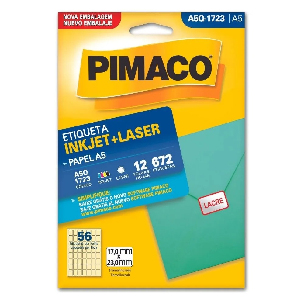 Etiqueta Pimaco Laser 12 Folhas A5Q1723