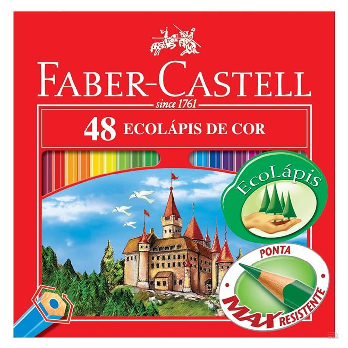 Lápis de Cor 48 Cores Sextavado Faber-Castell