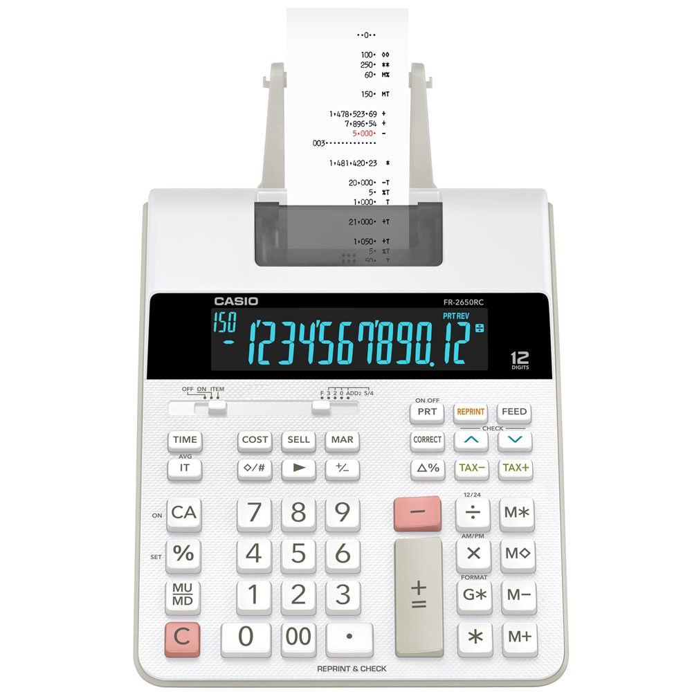 Calculadora de Mesa Bivolt Branca FR-2650RC Casio