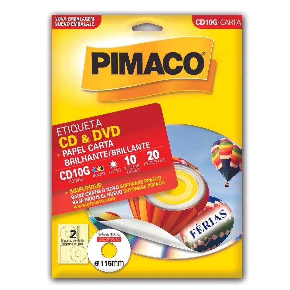 Etiqueta Pimaco CDPPly CD10B