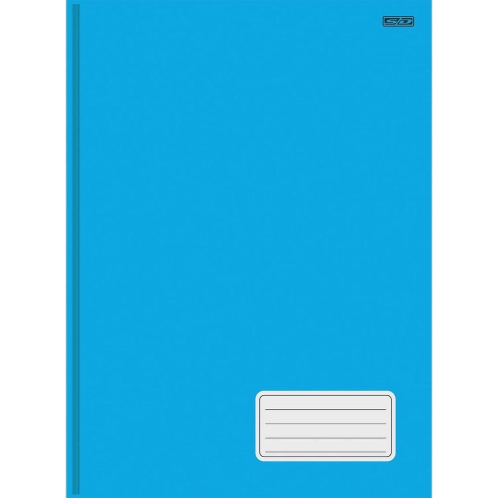 Caderno São Domingos Kbom Brochura Capa Dura Costurado Universitário Azul 96 Fls