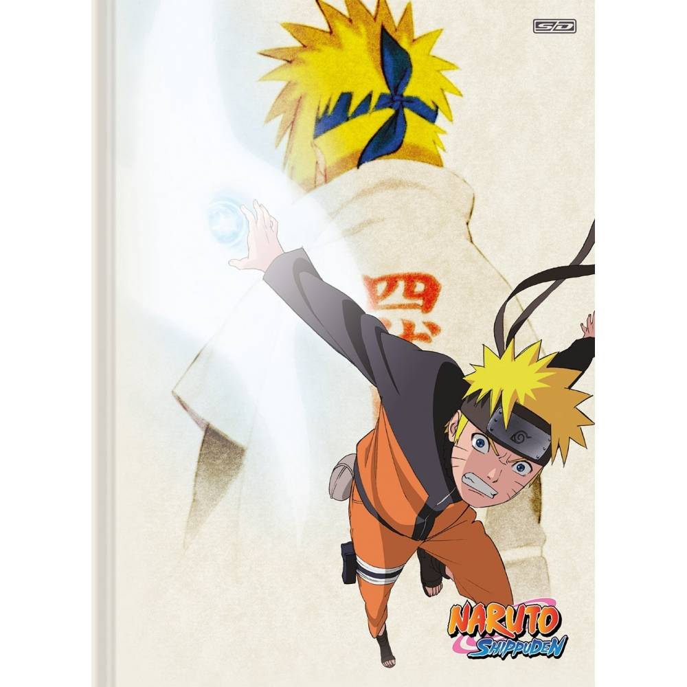 Caderno São Domingos Brochura Capa Dura Costurado Universitário 80 fls Naruto