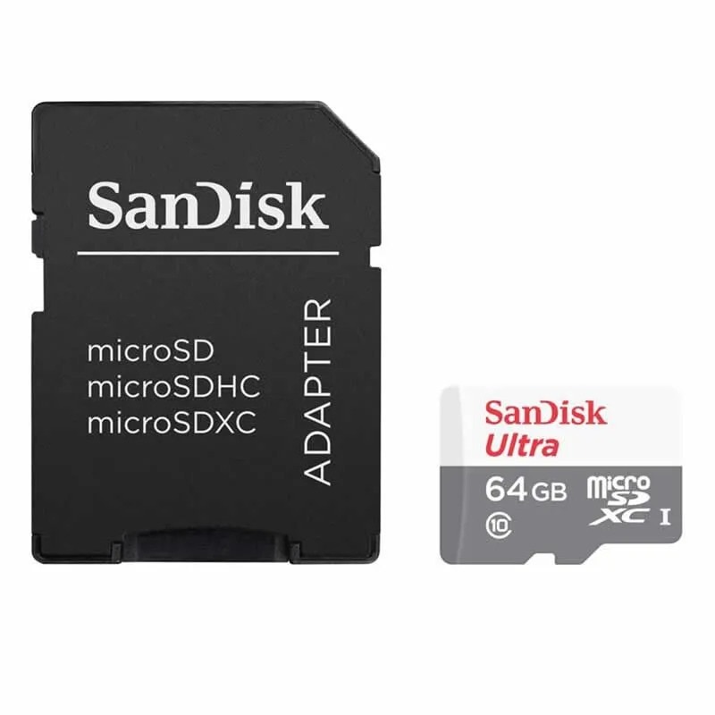 Cartão de Memória Sandisk 64Gb MicroSD Com Adaptador